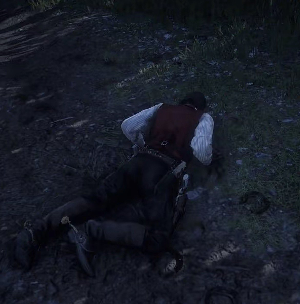 just WHY is he humping the ground smh