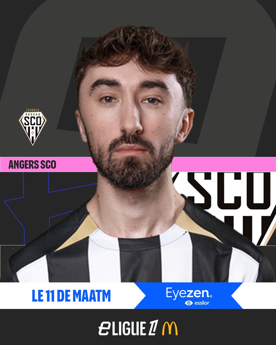 _eLigue1's tweet photo. À l’occasion de sa victoire face au FC Nantes, découvrez le 11 de @_MaatM_ by Eyezen @EssilorFrance 👀 https://t.co/fqX6aceINX