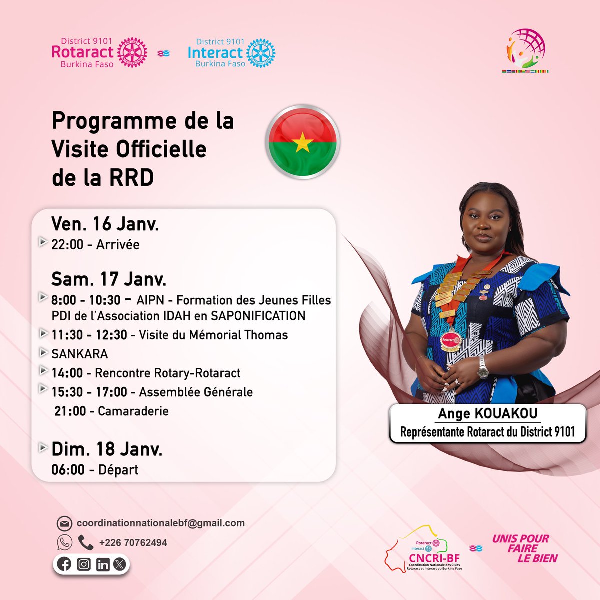 CoordinationBF's tweet photo. PROGRAMME DE LA VISITE OFFICIELLE DE LA RRD AU BURKINA FASO https://t.co/8EpO1XJqui