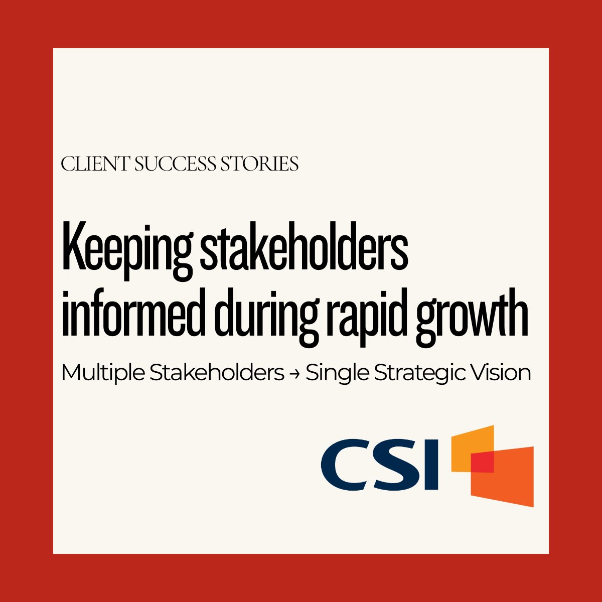 redfancomm's tweet photo. The hardest part of M&A isn't the deal—it's making sure employees, customers, and media all hear the same story.

CSI's complex 24 months: $1.6B PE acquisition, T.A. Associates funding, 2 strategic acquisitions bringing new tech + hundreds of employees.

Each stakeholder needed different info—but the same underlying message about CSI's fintech vision.

We built dual-track comms:
• Internal: exec emails, employee meeting talking points
• External: media relations, analyst briefings, customer comms

Different formats. Same strategic narrative. Consistent story = M&A becomes a strength multiplier, not a distraction.

How we did it: https://t.co/DRlVodJ1me