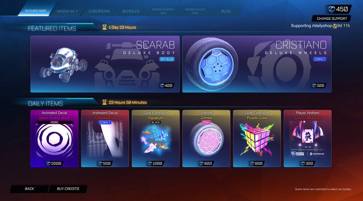 Rocket League Shop tweet media