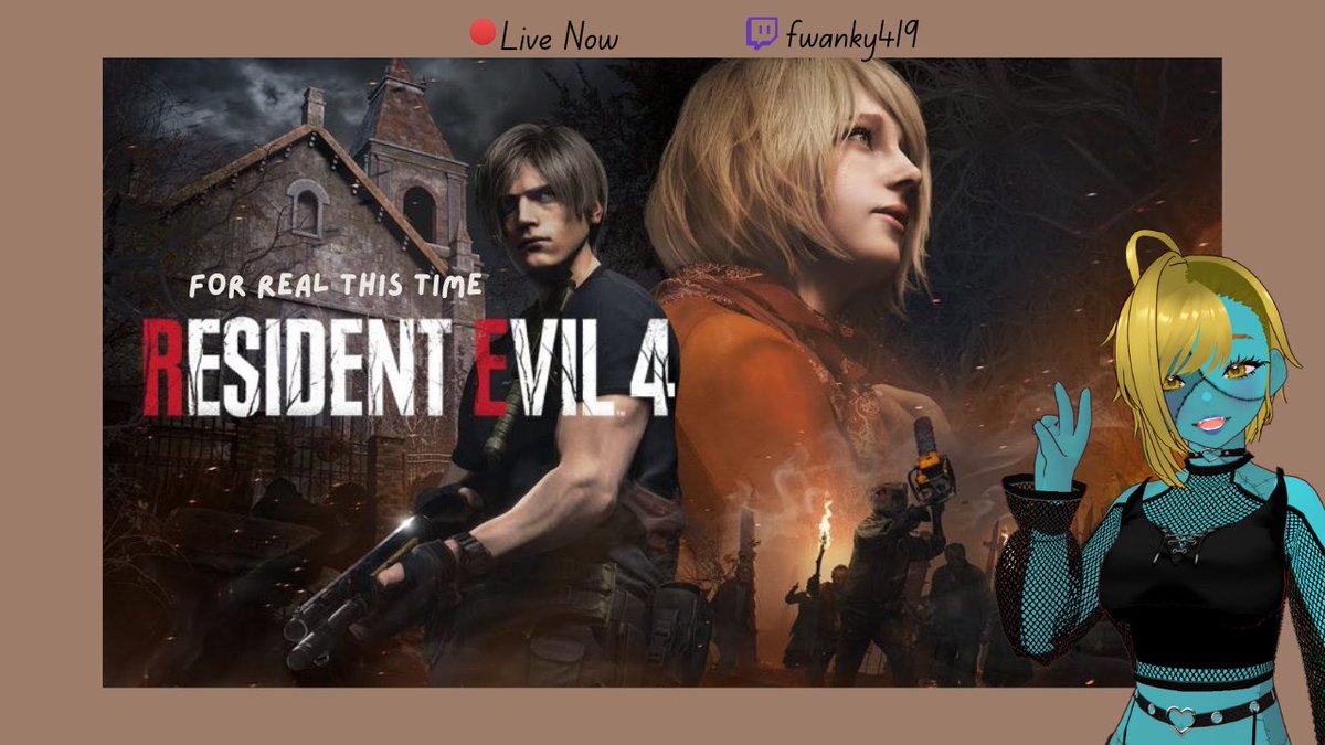 ❀ꗥ～🔴𝙇𝙞𝙫𝙚 𝙤𝙣 𝙏𝙬𝙞𝙩𝙘𝙝～ꗥ❀
We're Playing some Resident Evil 4 today! Last Year we did a Prank where I played the RE4 Otome, but I have been begged to play the real thing!
🍃ᔦᘖꝊ 𝕗𝕣𝕚𝕖𝕟𝕕𝕝𝕪
🔗--- twitch.tv/fwanky419
༺𓆩☠︎︎𓆪༻ ༺𓆩☠︎︎𓆪༻ ༺𓆩☠︎︎𓆪༻
