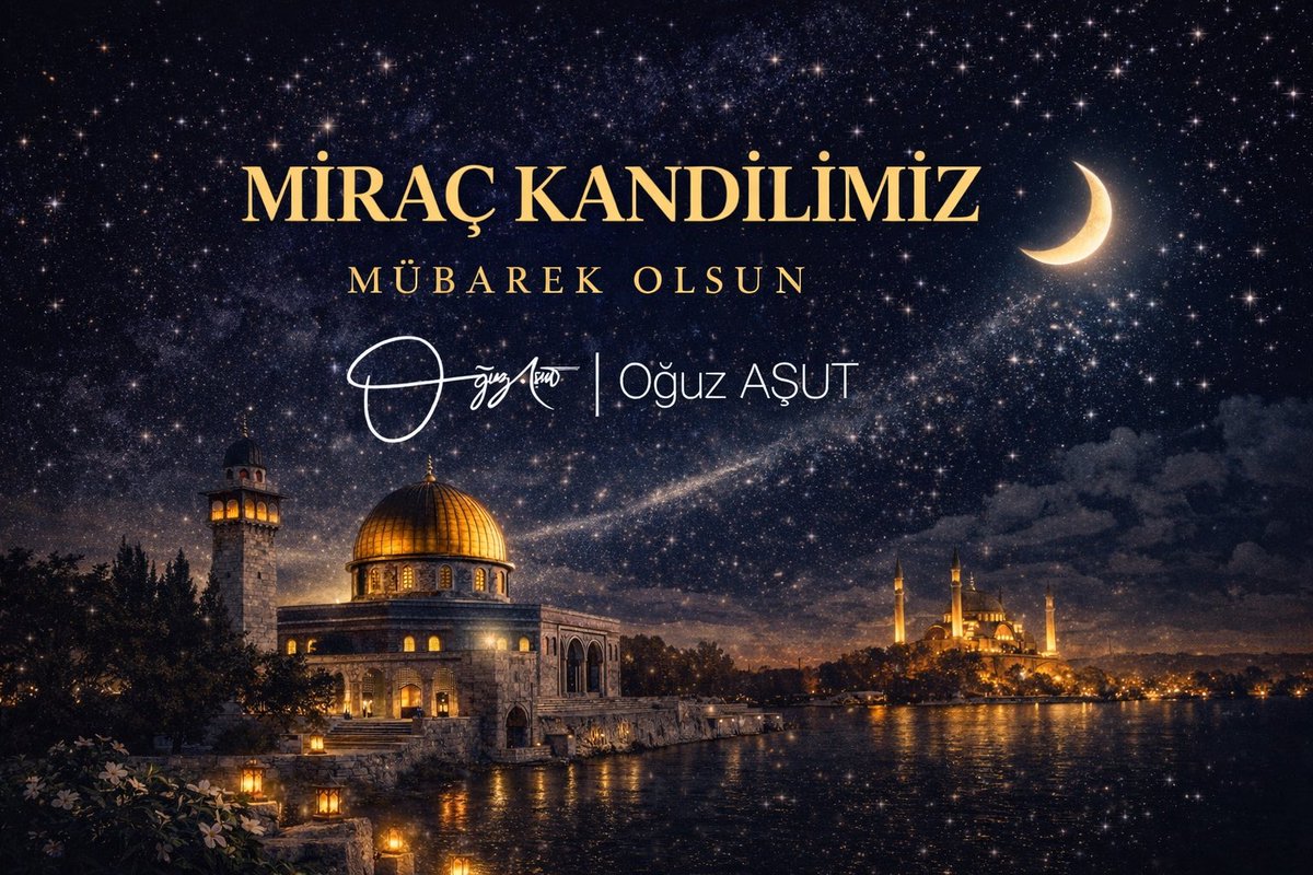 Miraç Gecesi; rahmetin, sabrın ve teslimiyetin tecelli ettiği mukaddes bir zaman dilimidir.

Bu mübarek gecenin; başta Filistin olmak üzere zulüm altındaki tüm mazlum coğrafyalar için esenliğe, insanlık için barış ve huzura vesile olmasını Yüce Rabbimden niyaz ederim..