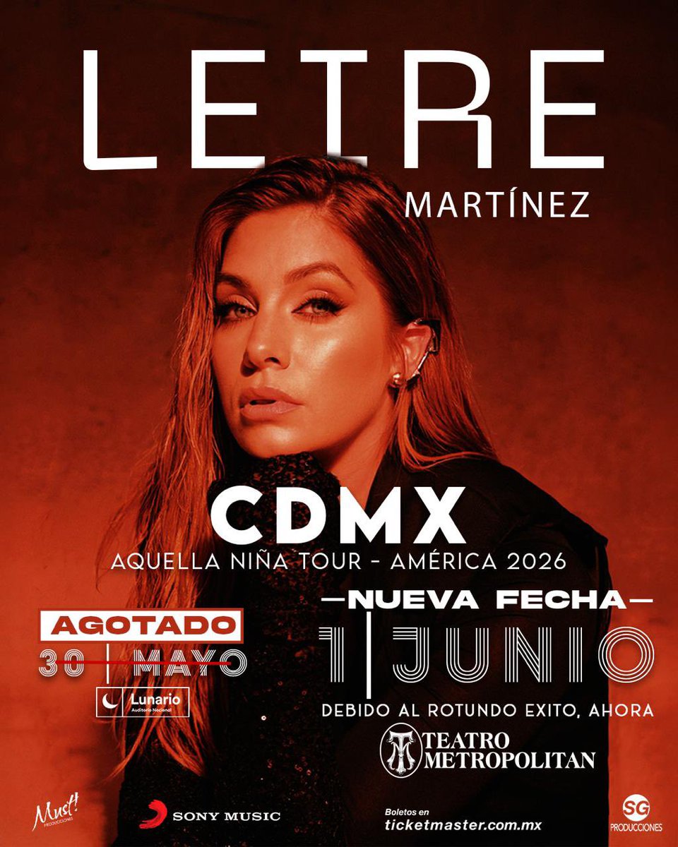 México!! 🥹🇲🇽 Gracias por ese sold out!!
Para agradeceros abrimos nueva fecha, nos vemos en el Teatro Metropolitan!

Entradas mañana a las 11h 🇲🇽 en <a href="/Ticketmaster_Me/">Ticketmaster México</a>