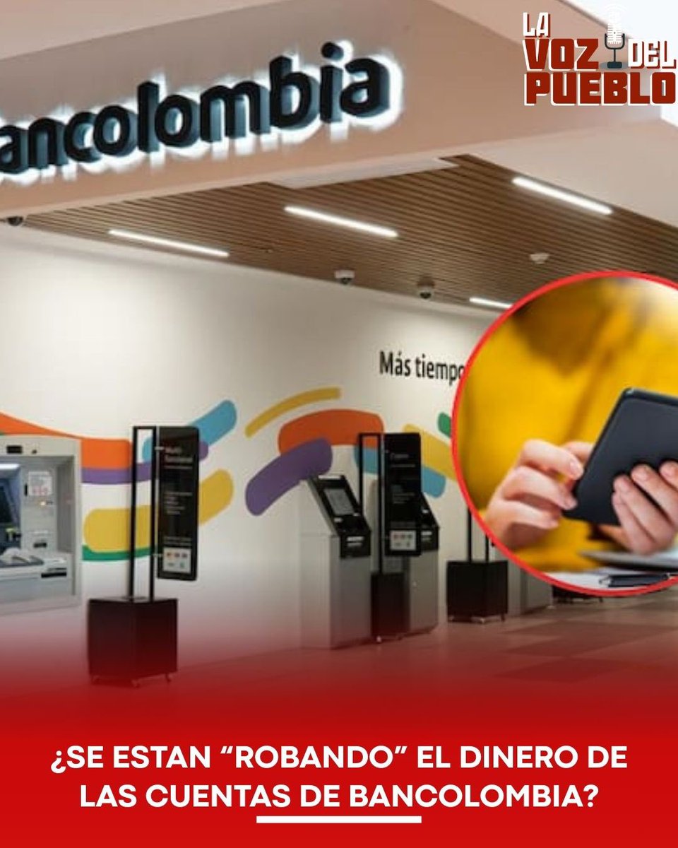 🚨 Ojo con sus cuentas de <a href="/Bancolombia/">Bancolombia</a> 🚨
Están robando el dinero y no responden.

Denuncia pública de un adulto mayor:

Me sacaron cerca de $5 millones en débitos realizados a nombre de <a href="/didicolombia/">DiDi 🇨🇴</a> sin mi autorización.

Hice el reclamo ante Bancolombia y la respuesta fue