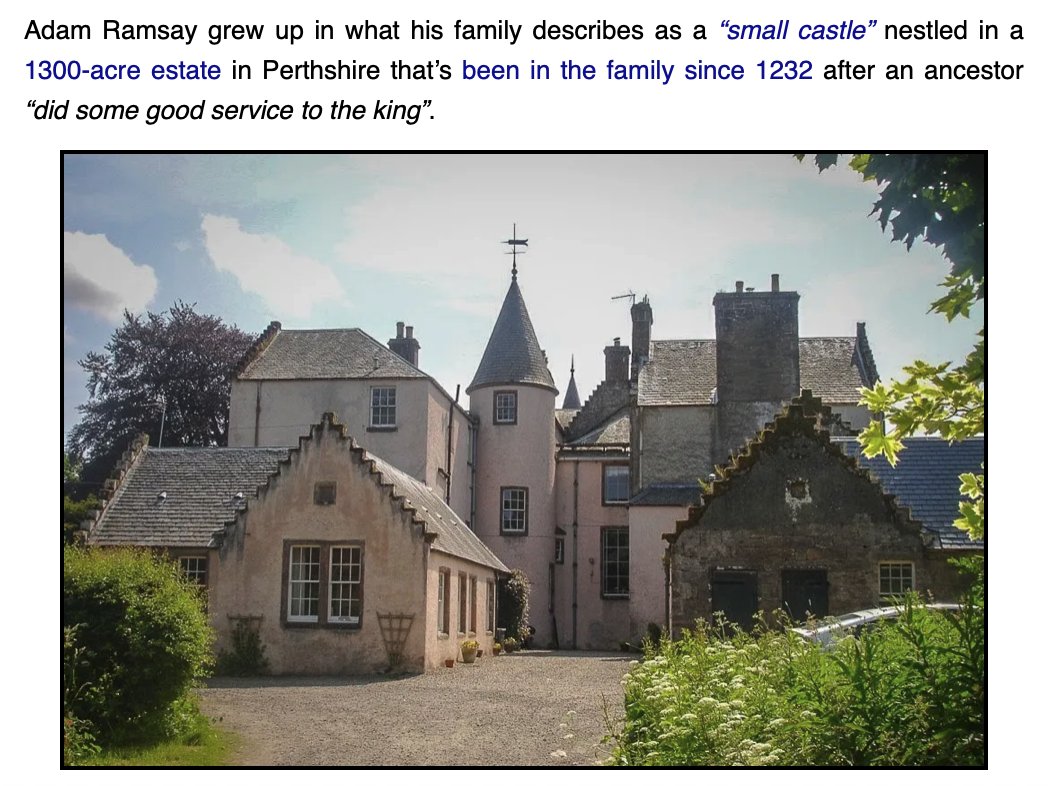CalumRaasay's tweet image. Sorry, but I can’t quite get over this. Nowhere in Mr Ramsey’s article does he mention that he himself... grew up in a castle?! A fact no doubt excluded because it would sound utterly ridiculous coming from someone writing such an article for Novara Media, of all things. 😂