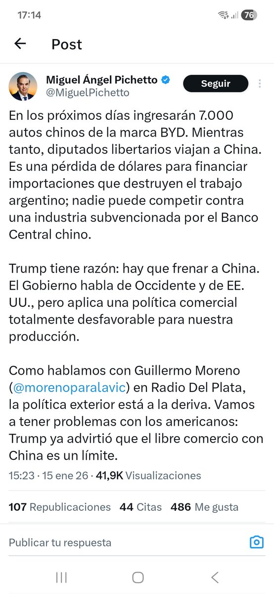 Imaginemos lo que dirían y propondrían los nazis de X si todos los productos chinos que ingresan, fueran israelíes.
Mejor no imaginemos nada.