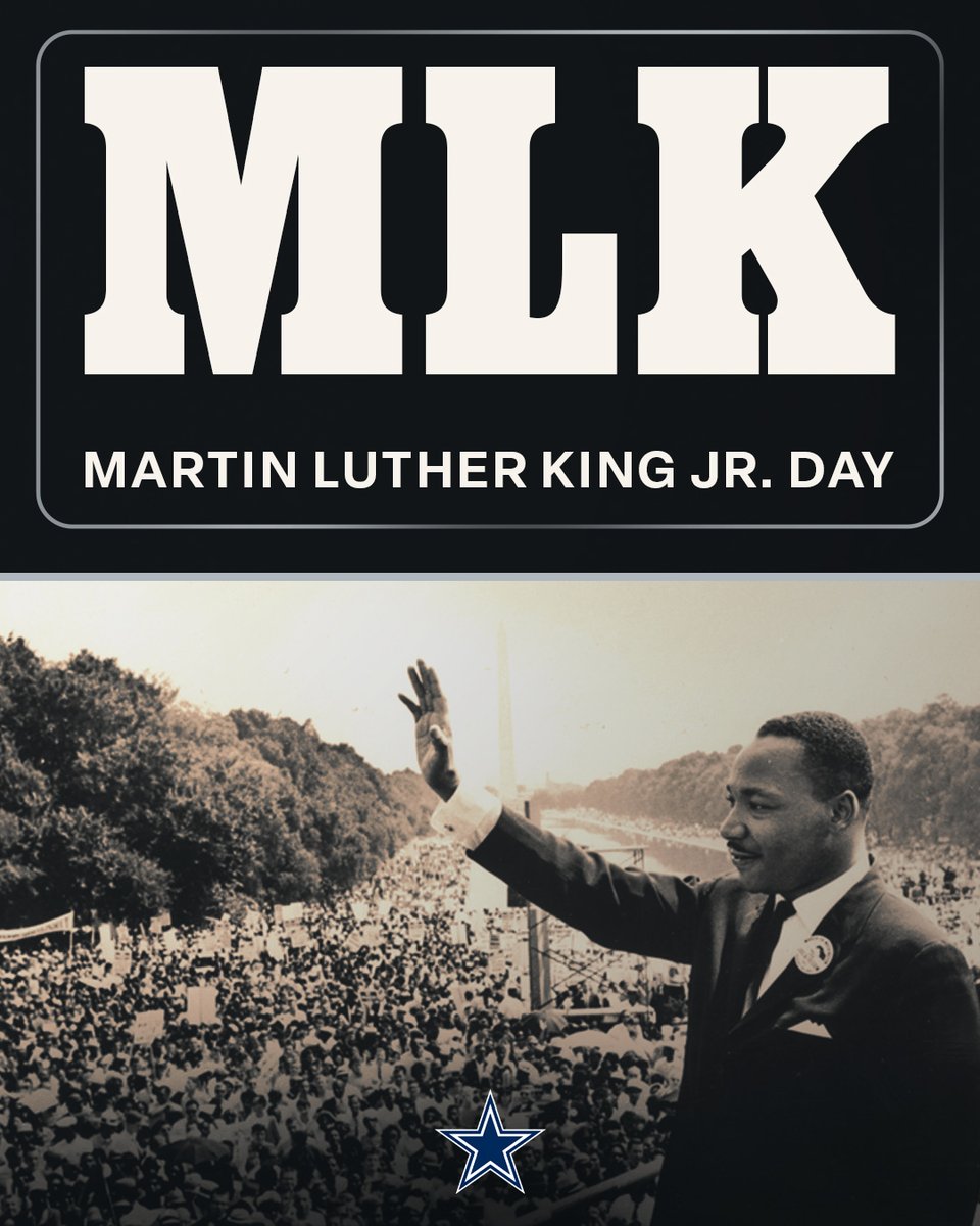 dallascowboys's tweet image. Honoring and remembering the life and legacy of Dr. Martin Luther King Jr.