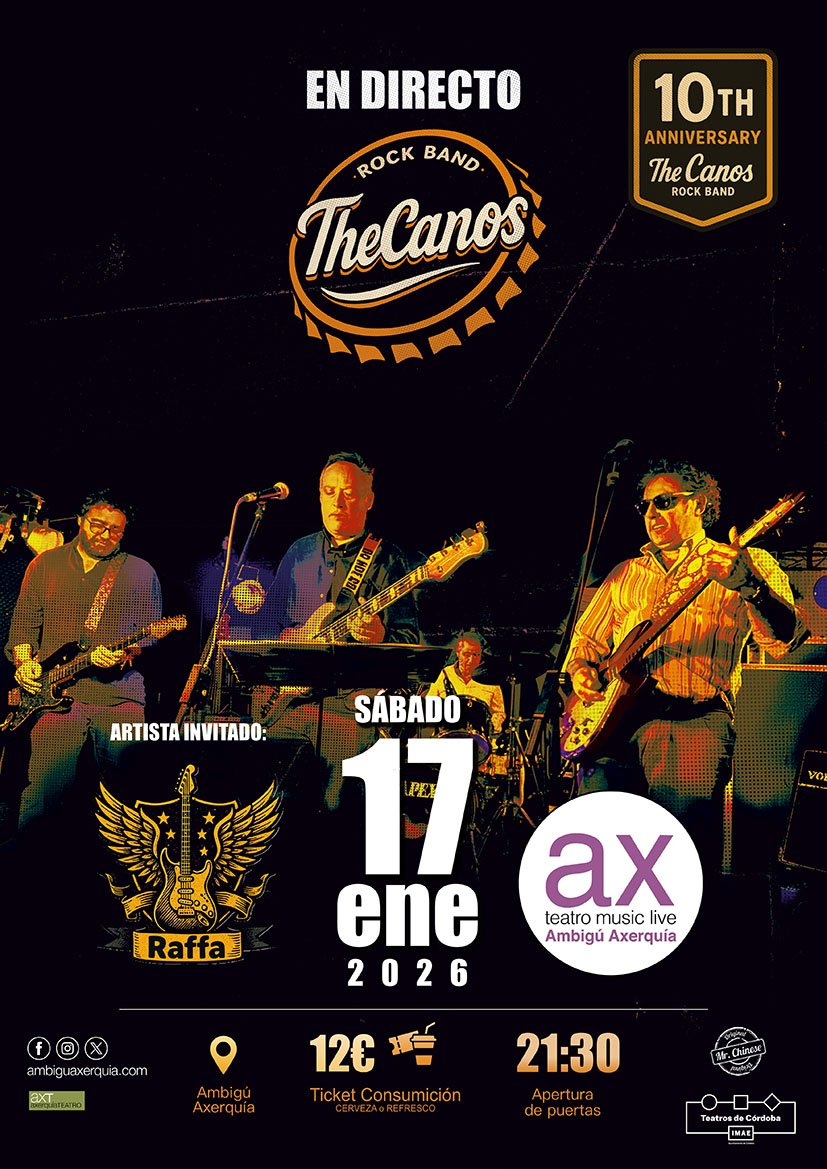 !!!! Deseando compartir con todos el 10° Aniversario de TheCanos el próximo 17 de Enero en Córdoba, os esperamossssss !!! 
Reservas en ambiguaxerquia@gmail.com
<a href="/IMAECordoba/">IMAEcordoba</a>