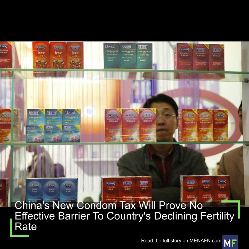 MENAFN's tweet image. China's New Condom Tax Will Prove No Effective Barrier To Country's Declining Fertility Rate #China's #Condom #Prove #Effective #Barrier #Country's #Declining #Fertility #Rate #Inflation #Currency #US #Dollar #Exchange #Recessions dlvr.it/TQMw6n