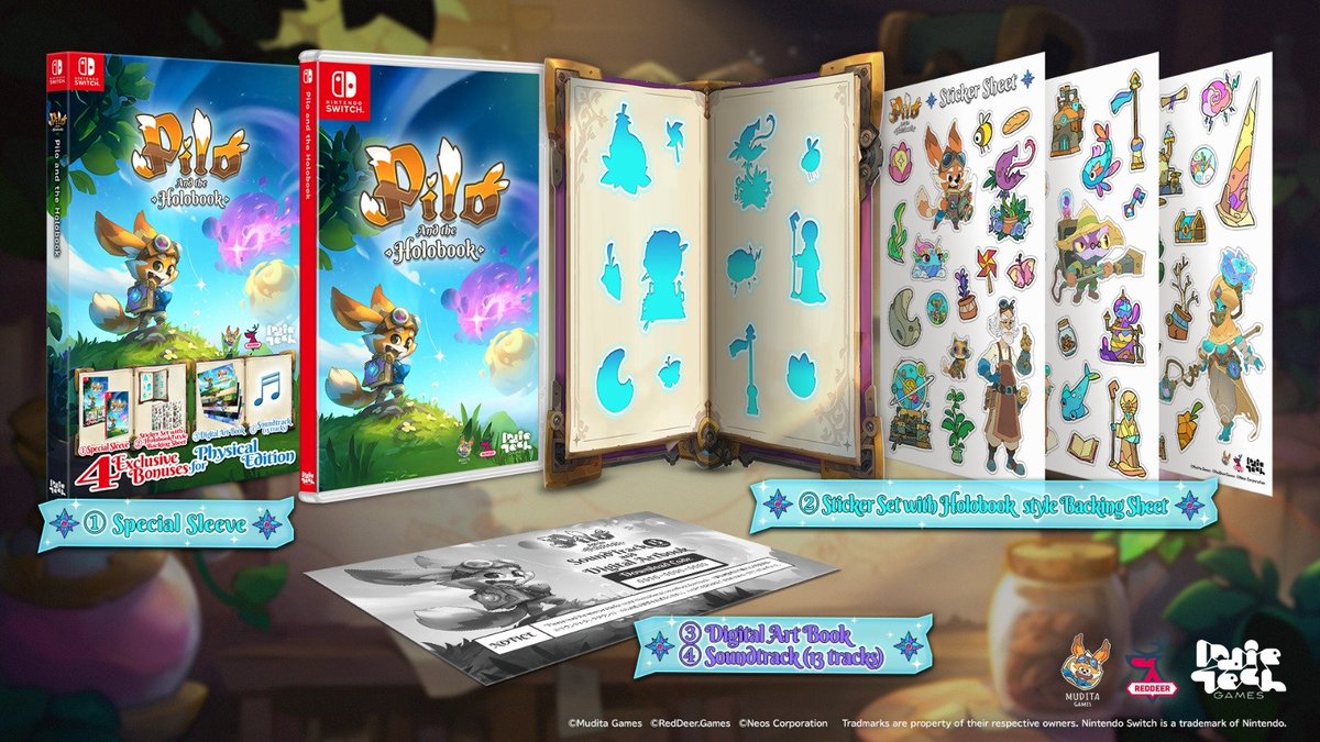 Preorders are live on Pilo and the Holobook Nintendo Switch [Multi-Language  Import] from @indietech_games at VGP! $39.99 / 28.99 USD  👉https://t.co/4rSwIxFv1R - April 16th, 2026 - Enjoy Free Shipping when you  spend $75 / 55 USD