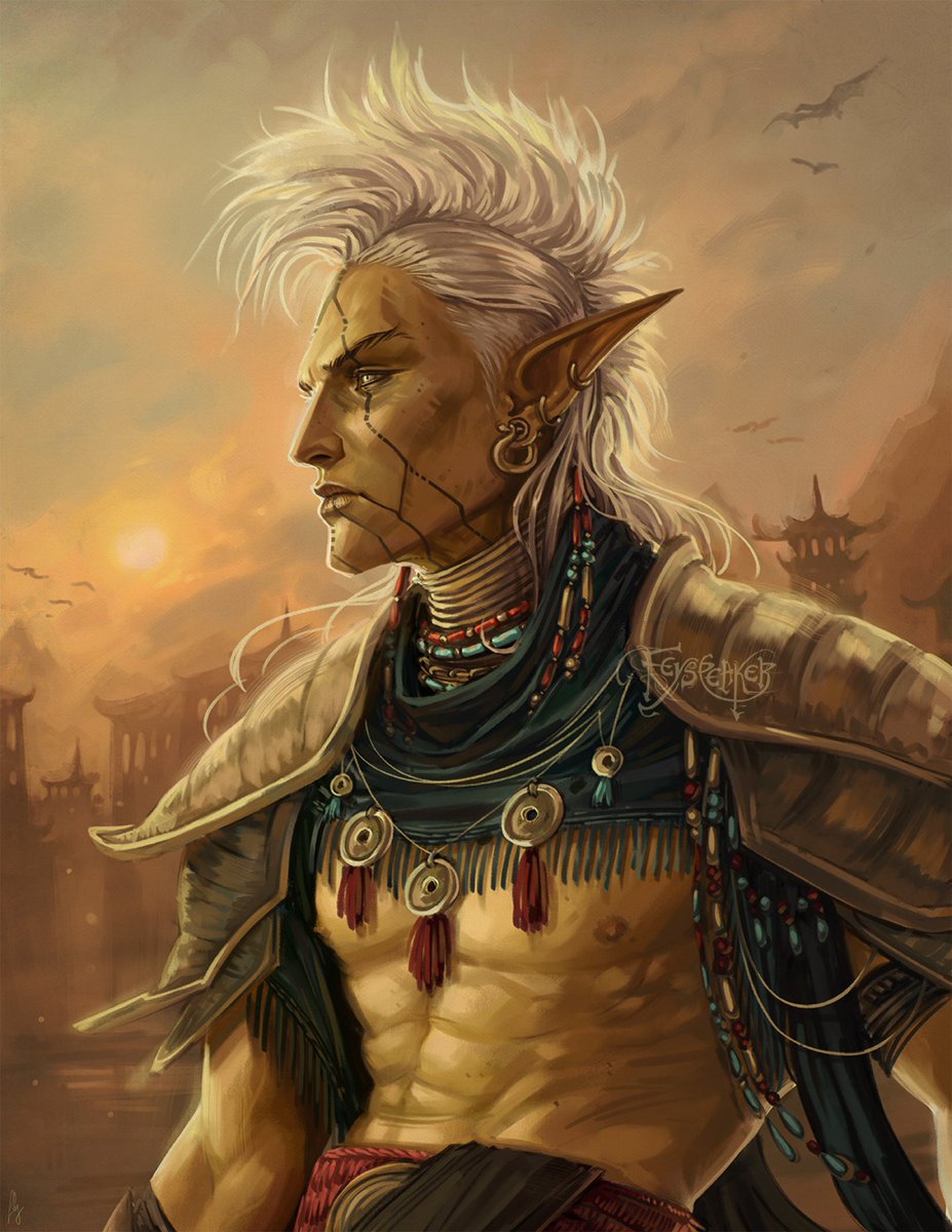 cimerians's tweet image. Elder Scrolls: Nerevar Moon-and-Star by feyspeaker
#elderscrolls #gameart