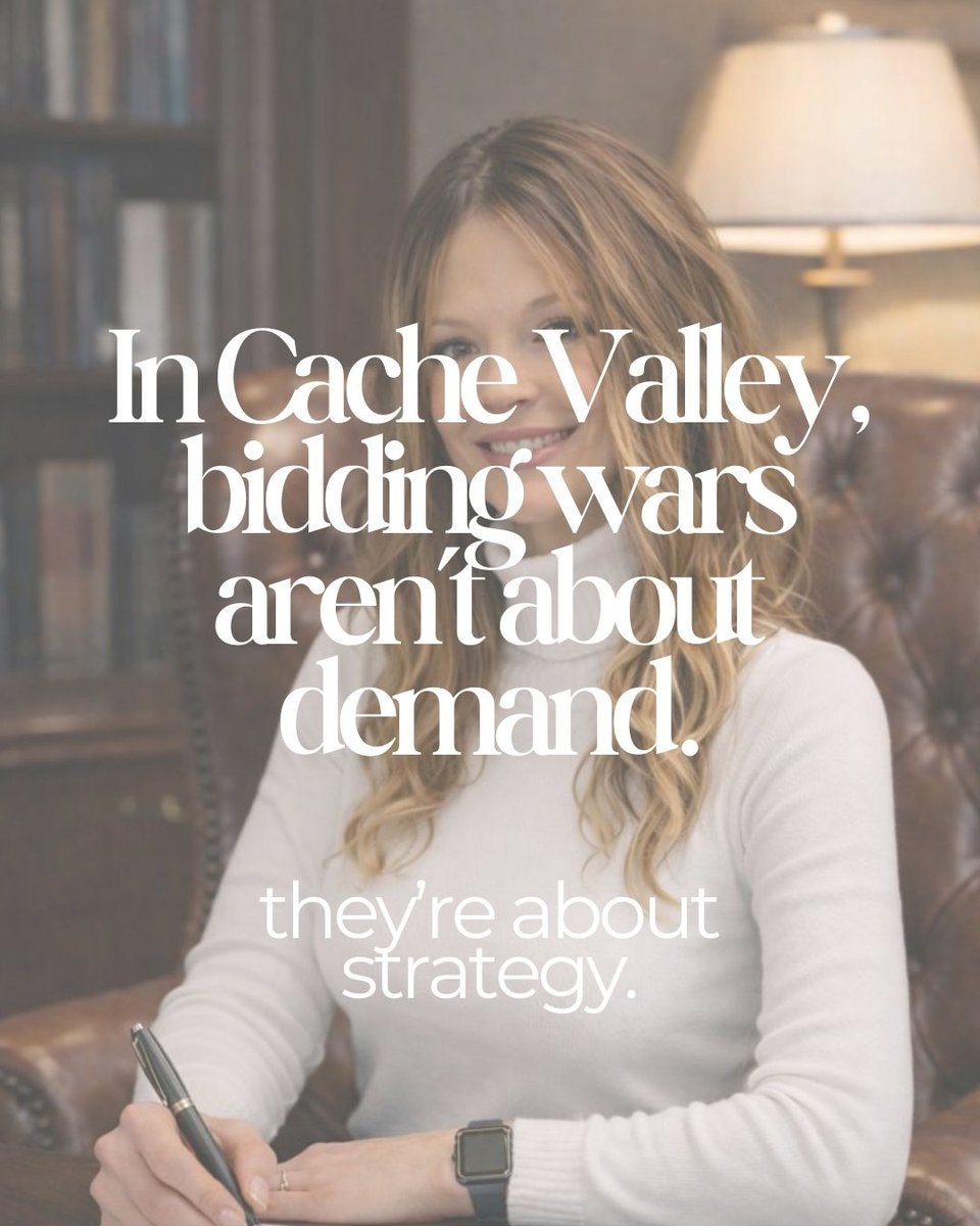 ↓ Hot take:
High demand is not what creates most bidding wars — strategy does.

Bidding wars happen when a home is:
• Priced with intention
• Positioned with proof
• Marketed to build trust and urgency

The winning formula in Cache Valley and Northern Utah is simple:
Show the