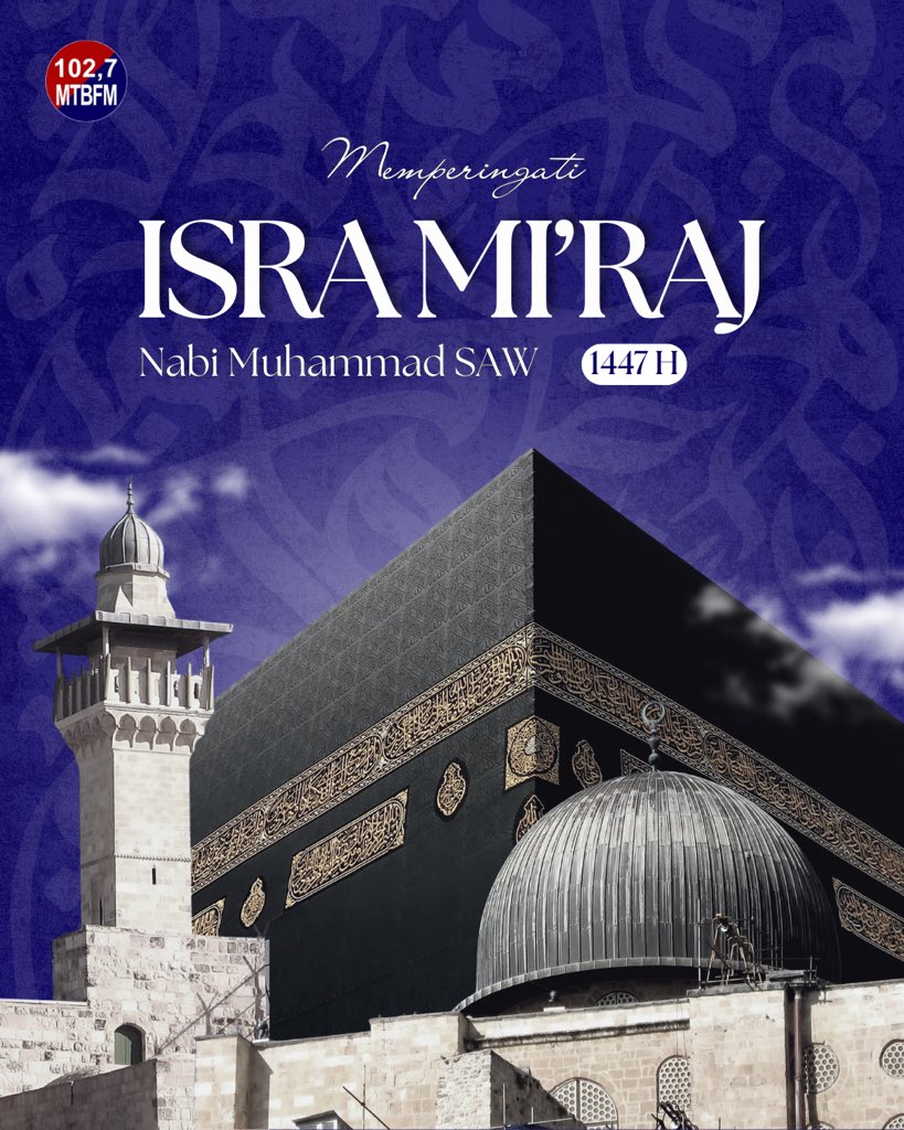 Isra Mi’raj, perjalanan penuh makna, saatnya pause sejenak dan merapikan hati lewat iman dan doa. Semoga tiap refleksinya membawa kita lebih dekat dengan-Nya. 

Selamat memperingati Isra Mi’raj Nabi Muhammad SAW. 🌙

#isramiraj #isramiraj1447h