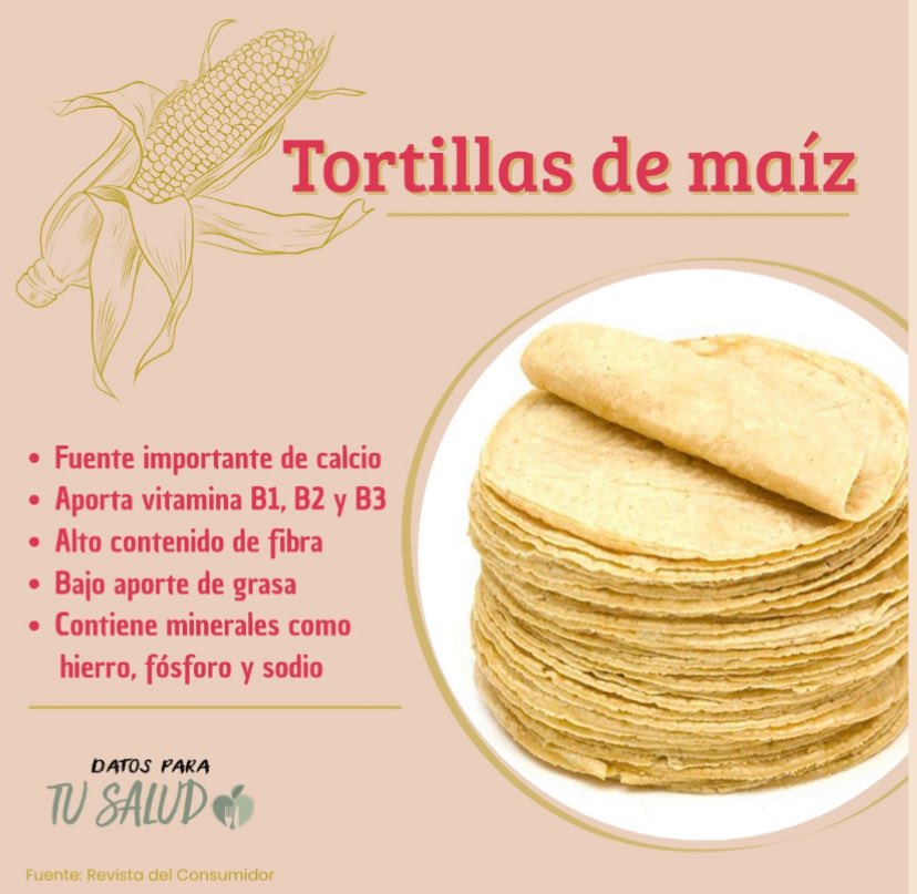 ¿Conoces los beneficios que contienen la #Tortilla?
#DatosParaTuSalud