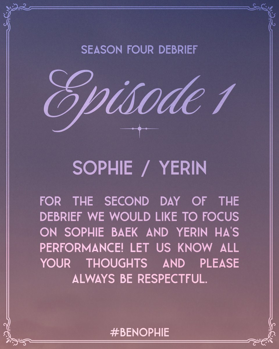 BenophieFest's tweet image. #Bridgerton Season 4 Episode 1 "The Waltz" Debrief 💜

For the second day of the Debrief we would like to focus on Sophie Baek and Yerin Ha's performance! Let us know all your thoughts and please always be respectful.

We will be sharing questions, polls, etc.. 

#Benophie