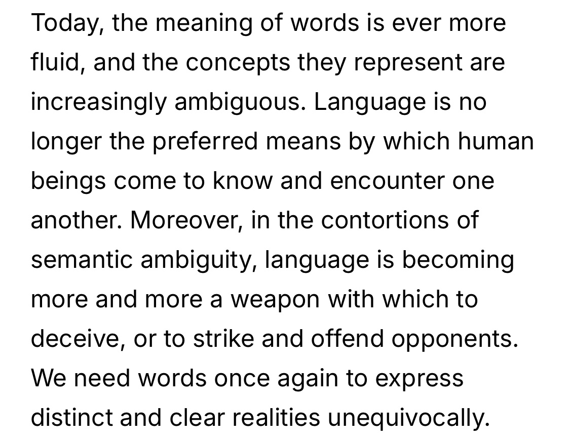 The new Pope was really cooking here, in this part of his recent speech, but he also said a lot of stupid shit