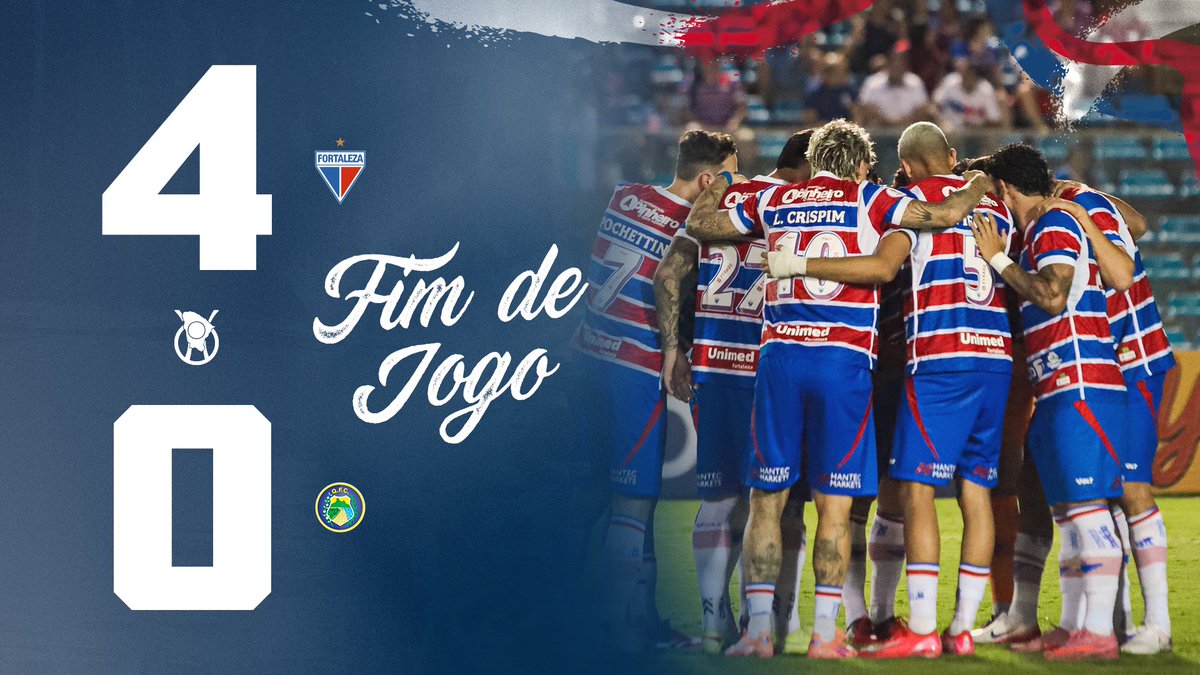 FortalezaEC's tweet image. FIM DE JOGO NO PRESIDENTE VARGAS! O Fortaleza vence a equipe do Quixadá por 4 a 0 pela terceira rodada do Campeonato Cearense e conquista 3 pontos na competição!

VAMOS, LEÃO! 🦁

⚽ Gol contra do adversário
⚽⚽ Pochettino
⚽ Kayke

#FortalezaEC #Cearense2026