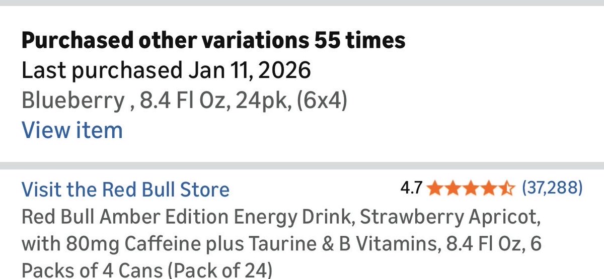 _aarryyaannaa's tweet photo. @redbull SOS help me!! 

I have purchased 55 cases of blueberry Red Bull over the last two years. (Over 3k) It was discontinued without any warning and now I can’t purchase anymore. Please let me purchase more 😭♥️ https://t.co/jUEv5IUhqM