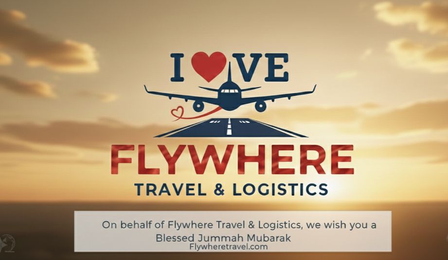 FlywhereTravel's tweet photo. Jummah Mubarak from Flywhere Travel and Logistics. https://t.co/vvDyfZCh4Z
