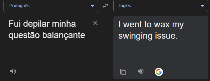 I went to wax my swinging issue.