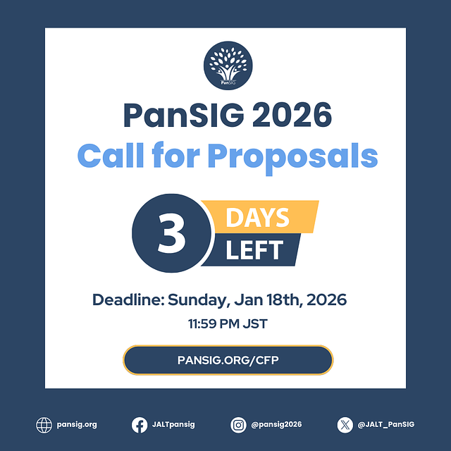 JALT CUE SIG tweet media