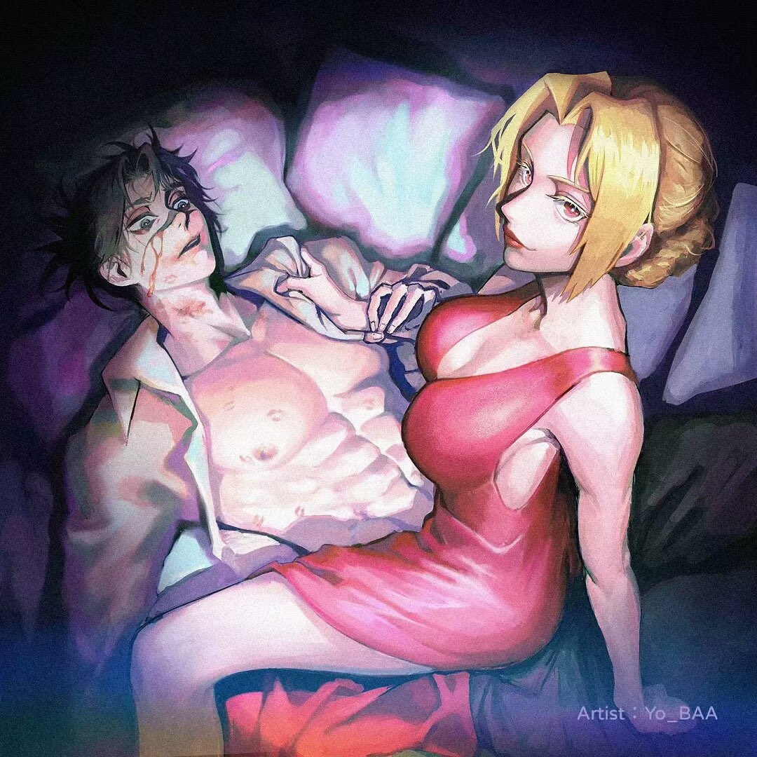 Yo_BAA666's tweet image. Have I posted this before? This is a hidden illustration I drew for chosoyuki last Valentine's Day. 🤔

#CHOSOYUKI #choso #yuki #JujutsuKaisen #jujutsukaisenfanart