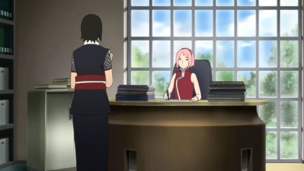 eternalbyakugou's tweet photo. GET SAKURA OUT OF THERE WTF?? she’s literally the director of Konoha Hospital, the head of the medical department, the founder of her own child mental health clinic, a professor AND an active ninja https://t.co/22ZeqOgzog