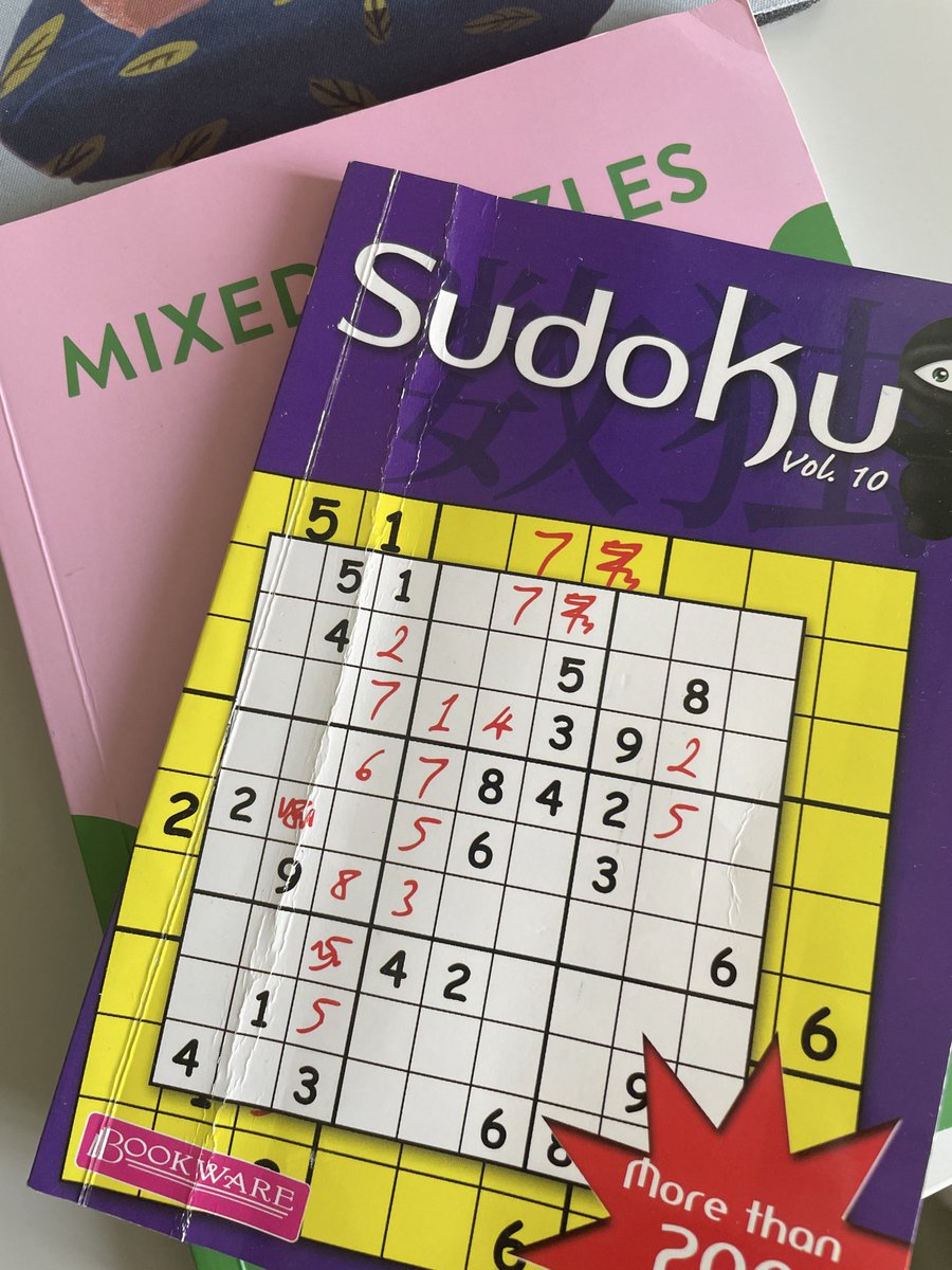 kitkat_2468's tweet photo. One of my goals this year is to reduce my screen time. So I bought some puzzle books to grab whenever I’m bored or have the itch to doom scroll. Hello old friends! 😀🧩 https://t.co/XVYVyDnIre
