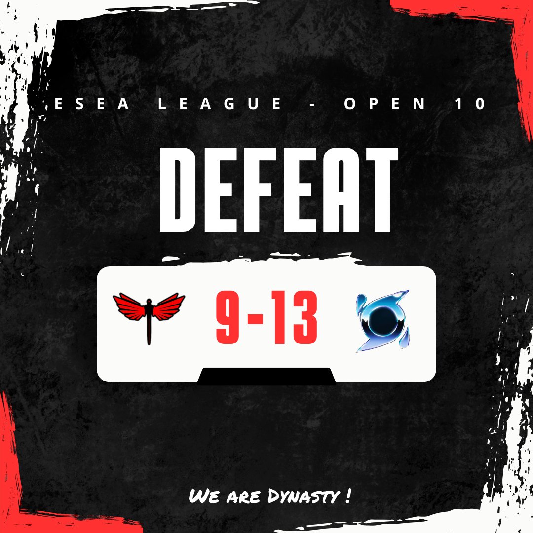 Ça ne passera pas pour cette fois 😪
#DYNWIN #WeAreDynasty #ESEA #CS2