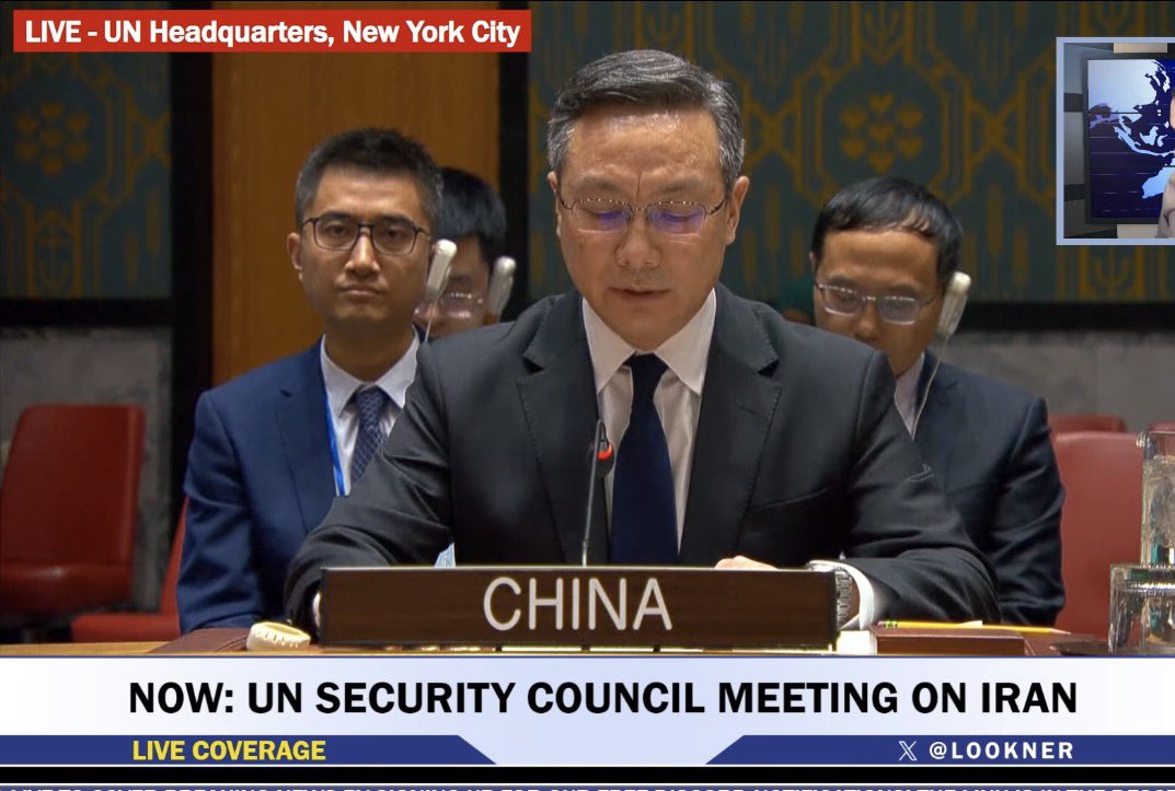 China’s envoy to the UN: 

“China calls on the international community to support the Iranian government and people to overcome current difficulties”