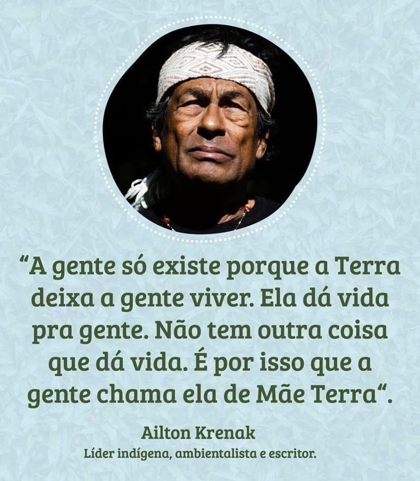 Listen to indigenous peoples_

“We only exist because the Earth allow us to live. It gives us life. There is nothing else that gives live. That is why we call It Mother Earth”