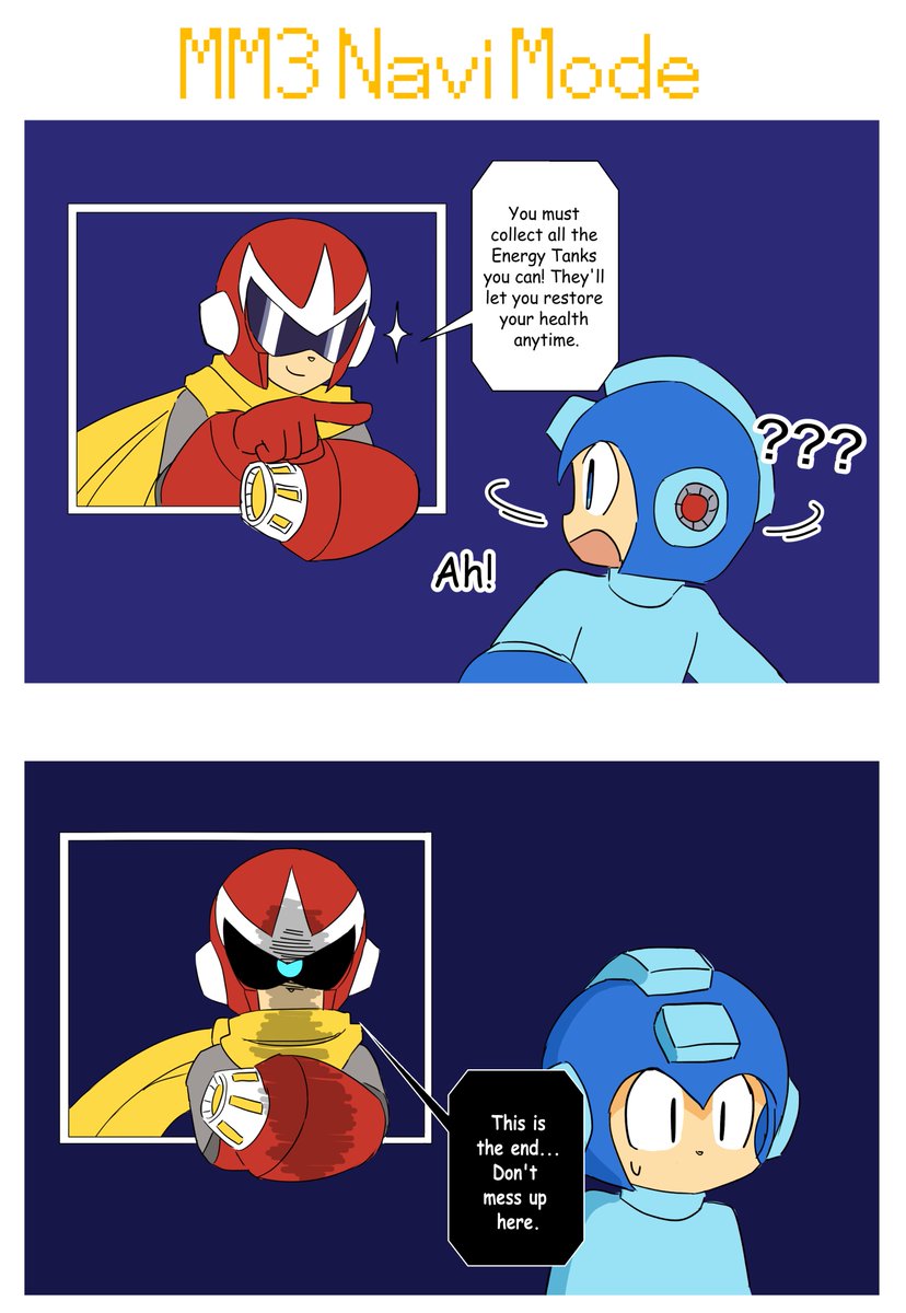 RetoroRobotto's tweet image. #megaman #rockman #protoman 
Fun Fact: In the version of MM3 in Mega Man: Anniversary Collection and Rockman Complete Works, Proto Man plays the role of Mega Man's navigator, even though for most of Mega Man 3 he is seen as a antagonist.

Commissions info: …trofightingrobot-commissions.carrd.co