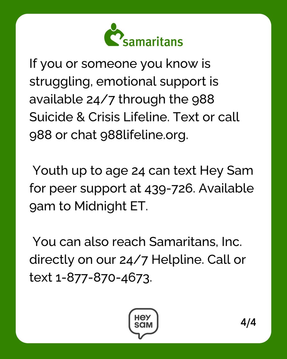 Samaritans, Inc. tweet media