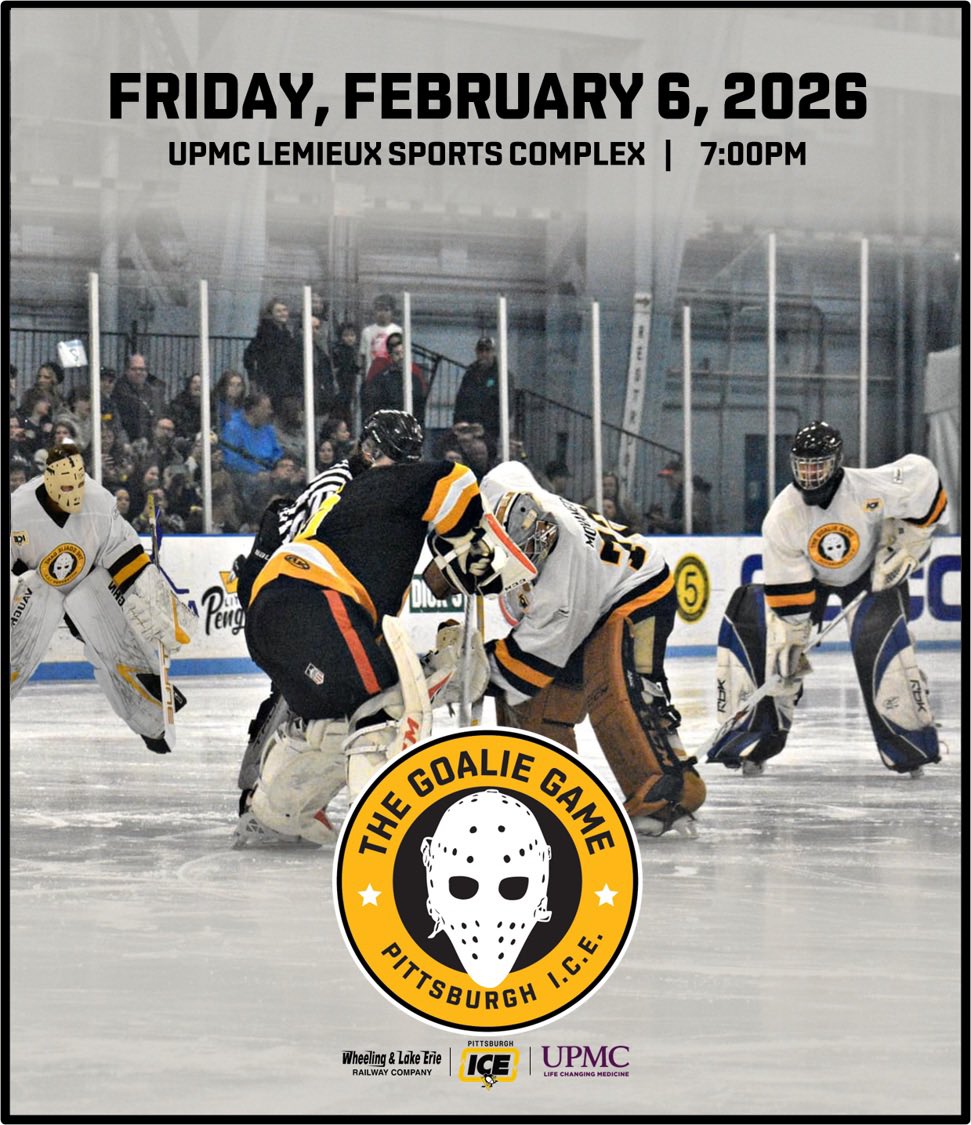 IcePittsburgh's tweet image. NEWS: ‘The Goalie Game’ is set to return on February 6th

Details: bit.ly/4sXNgMa

@WLERWY | @UPMC