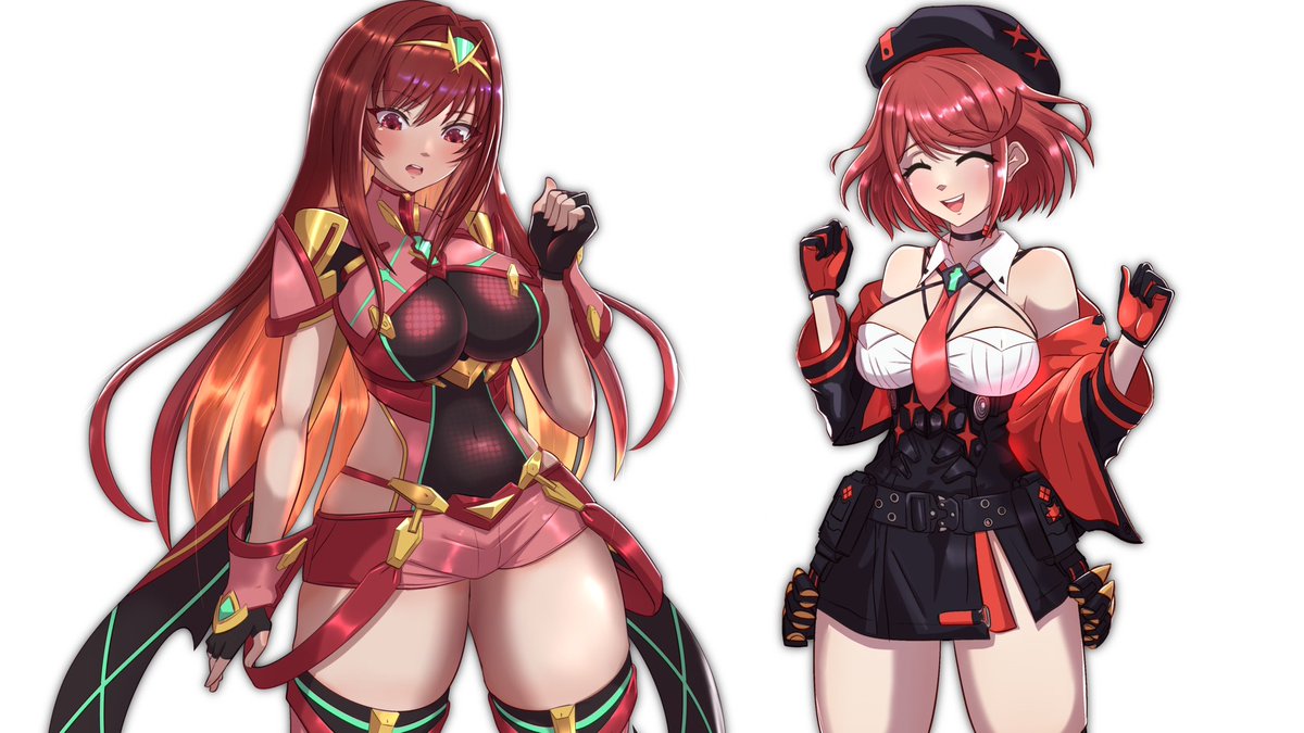 XenDrawsThings's tweet image. Rapi as Pyra
Pyra as Rapi
Aren't they cute? 🥰 
Precious fire girls and a wardrobe swap.
...Rapi's still not sure how she squeezed into this top.