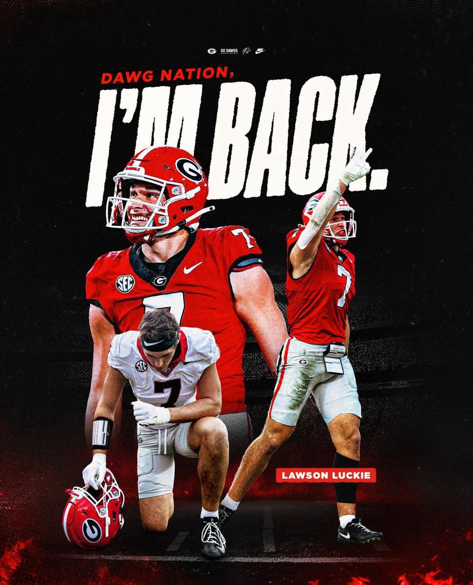 #Georgia TE Lawson Luckie has just announced he will return for his senior season in Athens. 🐶🔥

Luckie recorded 15 receptions, 158 yards, and 4 touchdowns this season for the Dawgs. TE room is looking ELITE. 👀