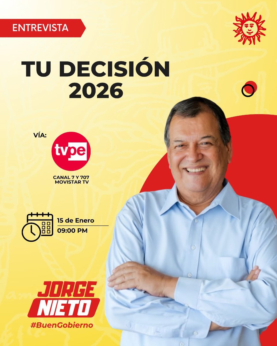 #Entrevista 🎙️ Hoy en la noche estaré en TV Perú hablando de la coyuntura política nacional.

!Los invito a sintonizar!

#BuenGobierno #GobernarEsUnir