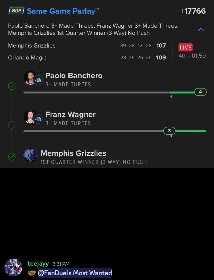 thatotherblckg's tweet photo. you wanna see a dead body? 😂 
look at ya now @FDSportsbook 

out here getting SMACKED for +17766 odds 😂 

keep the NBA in Germany. Please. 

@BetrDaysVIP 
#BetrDays 
#GamblingX https://t.co/Cfgz2mwq7K