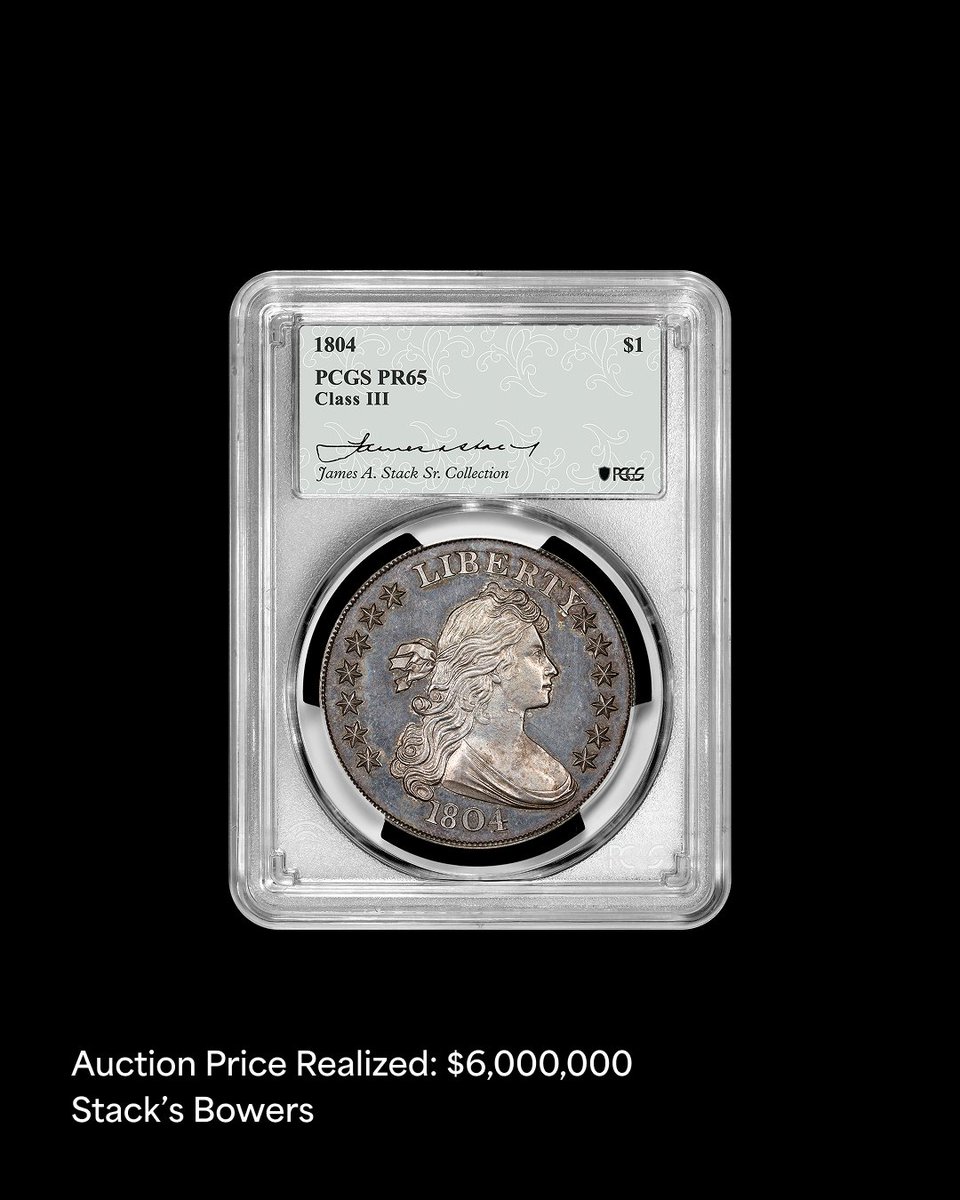 Stacked collections, last-minted cents, and even crypto – PCGS-graded coins  dominated the coin market again. Scroll down and let us know: which one are  you taking home?🧵⬇️ 1⃣ PCGS PR65 1804 Class