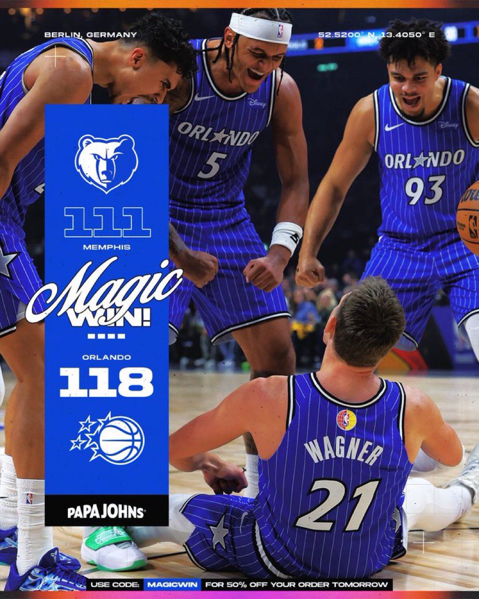 OrlandoMagicFR's tweet image. MAGIIIIC WIIIIIIN

FROM -20 TO +7 !!!!

FRANZ EST BEL EST BIEN DE RETOUR AVEC UN MONEY TIME BIEN MAITRISÉ ⭐️

ON SE RETROUVE DIMANCHE À LONDON ☝️