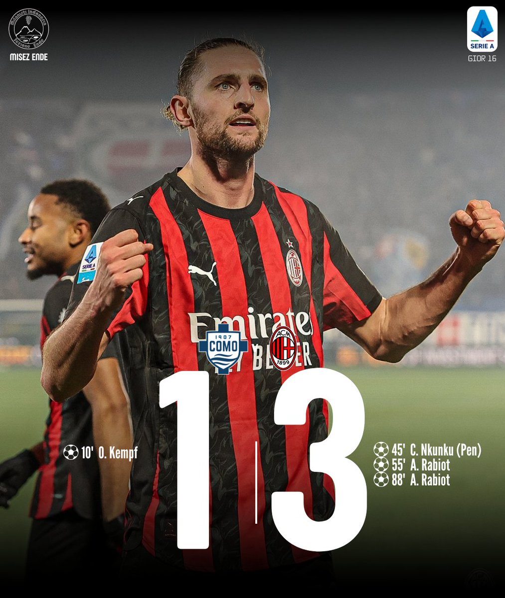 Brace A. Rabiot membawa Milan meraih 3 point