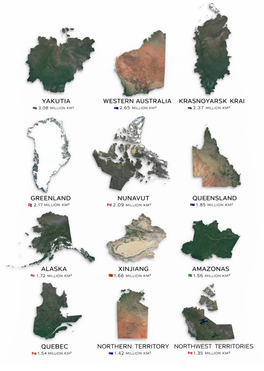 Civixplorer's tweet image. 📍 The Earth's largest subdivisions.