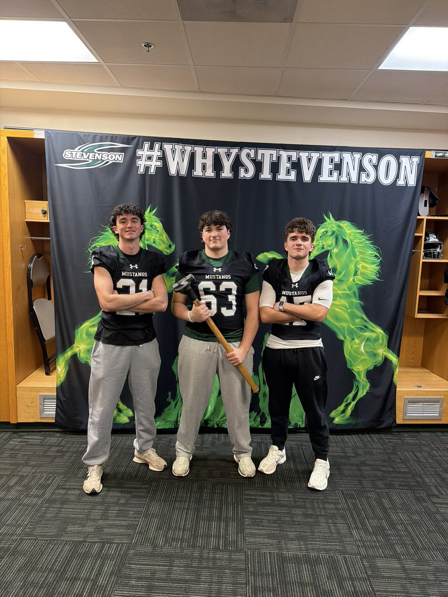 NateShaffer17's tweet photo. Thanks @Coach_Hoeg for the great visit today and teaching me more about the program at @StevensonU football! @CoachBrettMyers @KickItJZ https://t.co/pdH2ksgzMe