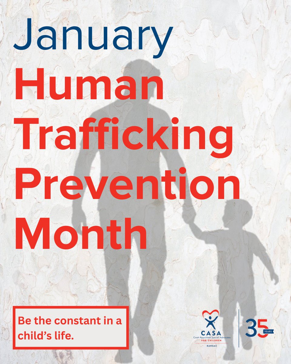 Youth in foster care are often targeted by traffickers because instability.
Protecting these children requires awareness, advocacy, and action.
Become a CASA today. 🔗 Link in Comments Below
#humantrafficking #advocate #volunteer #kansascasa #Partner2Prevent #EndTrafficking 💙