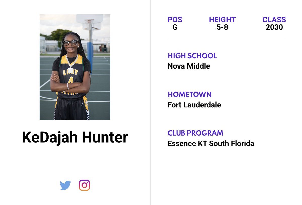 JrAllStarFla's tweet photo. Check out KeDajah Hunter's (@KeDajahHunter) 𝙈𝘼𝙓𝙍𝙀𝘾𝙍𝙐𝙄𝙏 𝙋𝙇𝘼𝙔𝙀𝙍 𝙋𝙍𝙊𝙁𝙄𝙇𝙀! ⤵️
https://t.co/BZXlrsvPof

Start building your profile now at https://t.co/6VfHsiLKz8! https://t.co/EQajGDeVGf