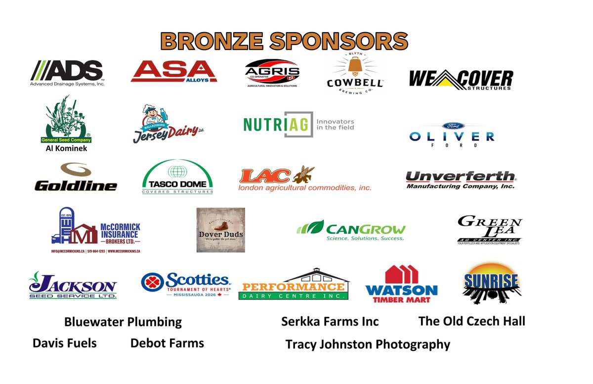 Without our amazing sponsors, the bonspiel would not be as successful as it is.Please take a look at all our sponsors and remember to support them throughout the year
A full listing of our sponsors can be found on our website farmersbonspiel.com/sponsors.html 

#curling #ontag #sponsorship