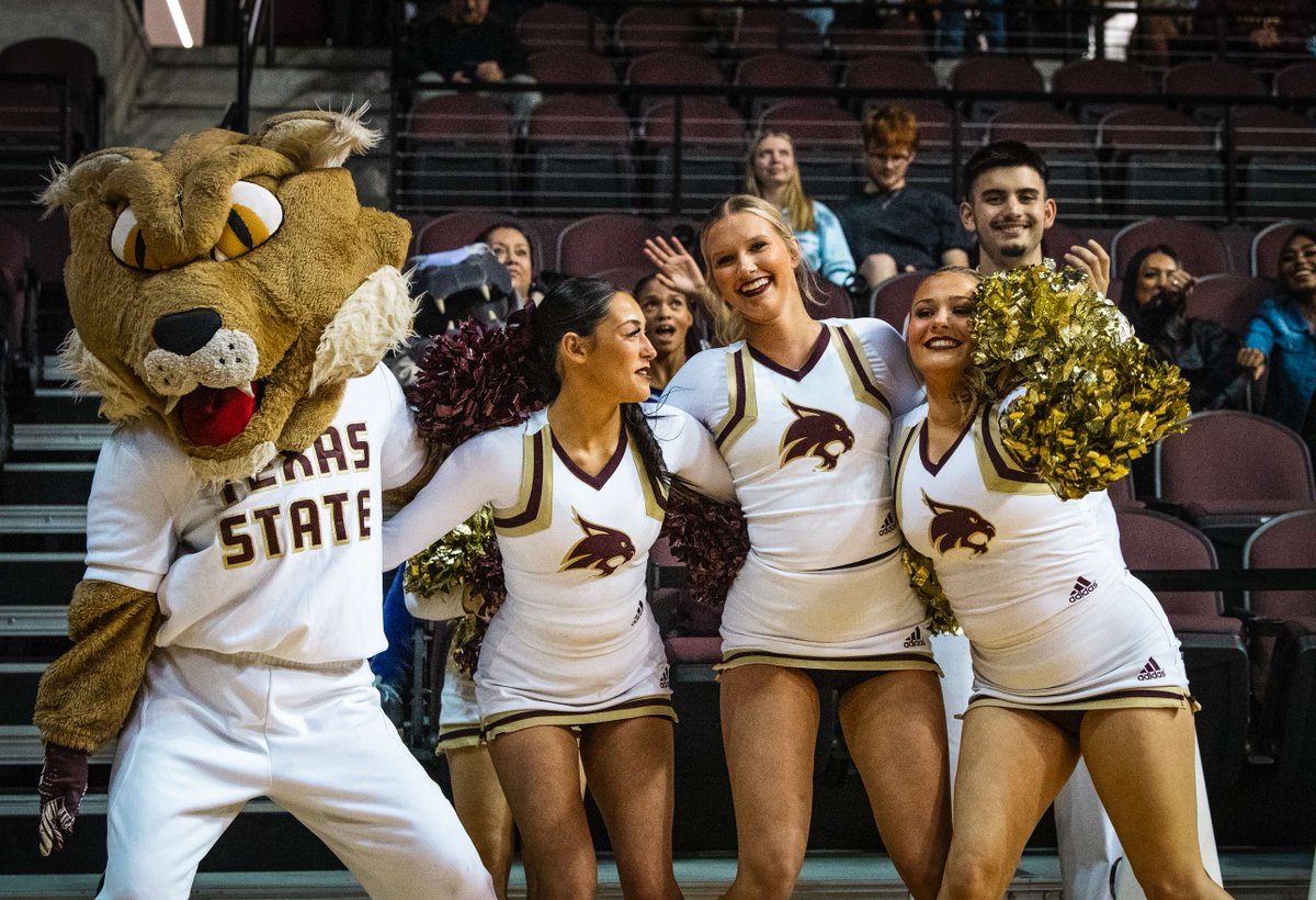 TxStateBobcats's tweet image. Good luck to Texas State Cheer at UCA College Nationals this weekend! Bring the energy and that Bobcat pride! We are cheering you on all the way! 🐾
 
#EatEmUp