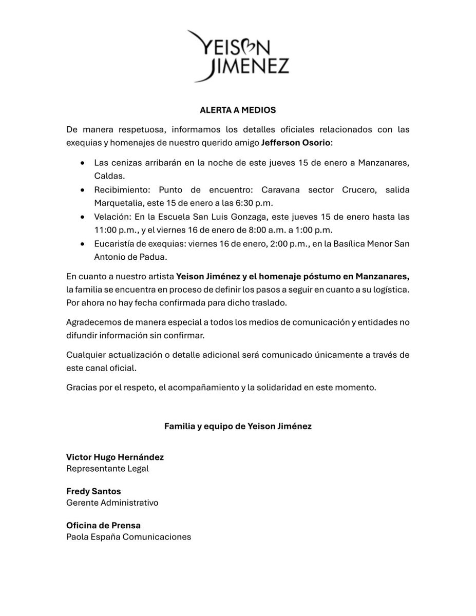 Yeison Jiménez tweet media