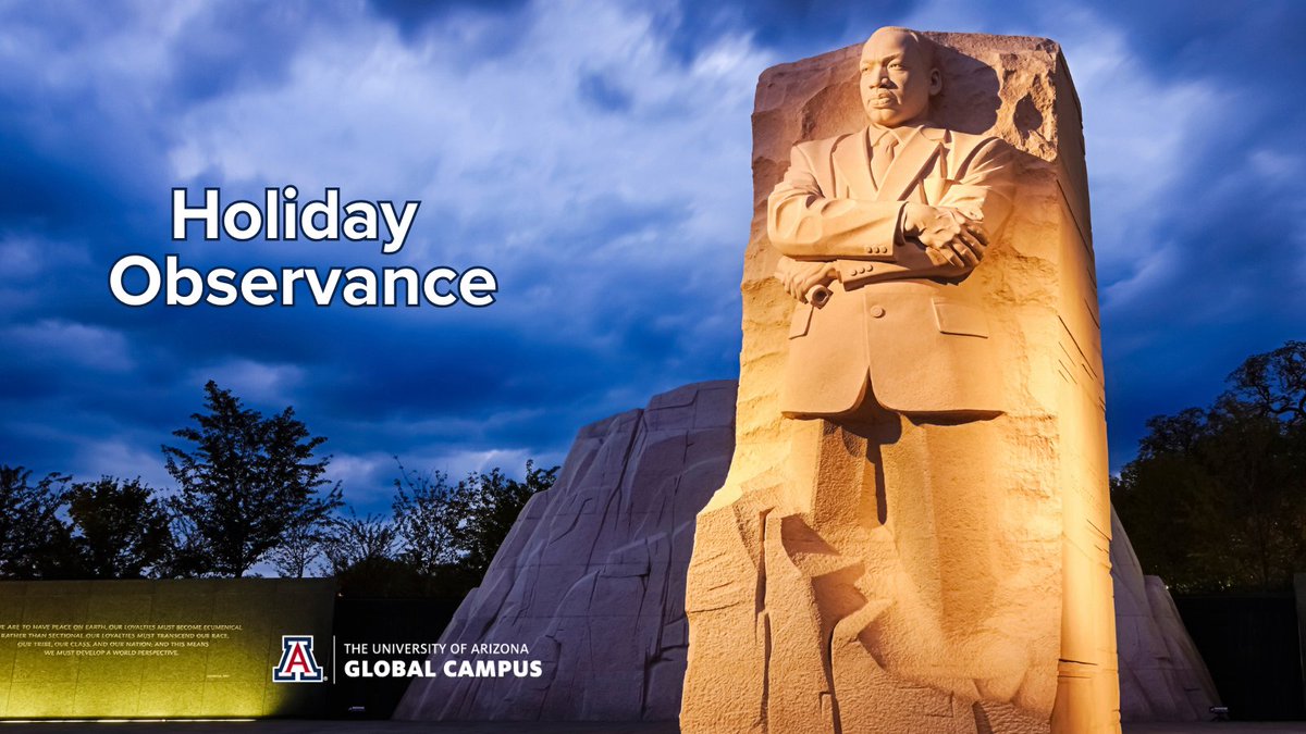 Next week we honor the life of Dr. Martin Luther King Jr., whose commitment to nonviolent change continues to inspire service to the greater good. 

UAGC offices will be closed Mon., Jan. 19, 2026. Assignment deadlines move to Tues., Jan. 20.